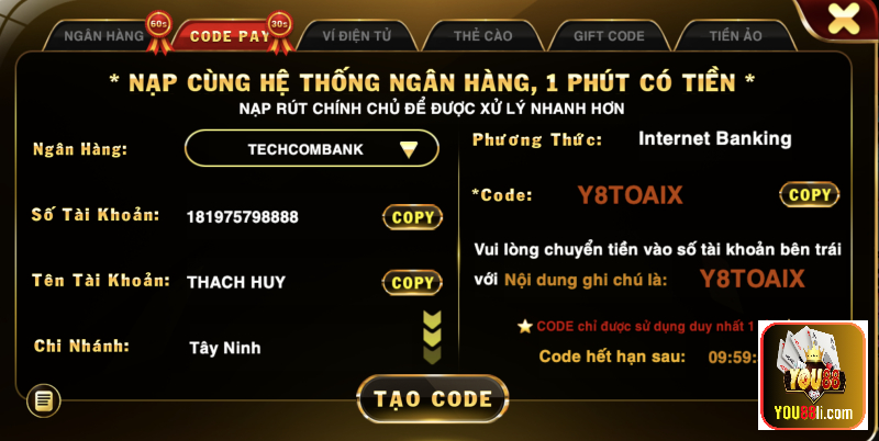Cẩm Nang Hướng Dẫn Nạp Tiền Yo88 An Toàn Và Chính Xác Nhất